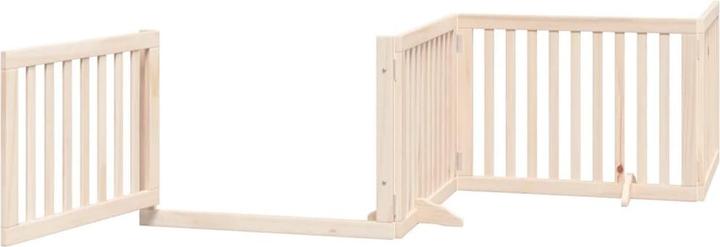 Produktbild VidaXL Hundetor mit Tür Faltbar Absperrgitter Hunde Schutzgitter 12-tlg. Holz (30 cm)