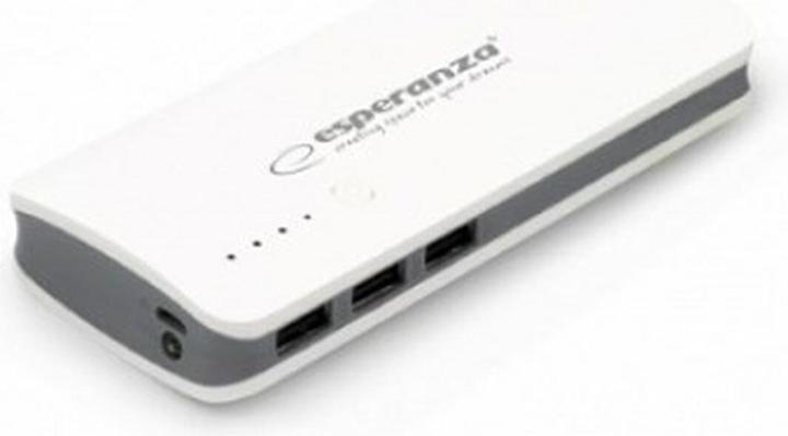 Produktbild Esperanza EMP106WE Radium - Grau - Weiss - Universal - Rechteck - 8000 mAh - USB - 5 V (8000 mAh, 29.60 Wh)