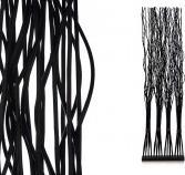 Giftdecor paraban 4 cimette nere (182 cm)