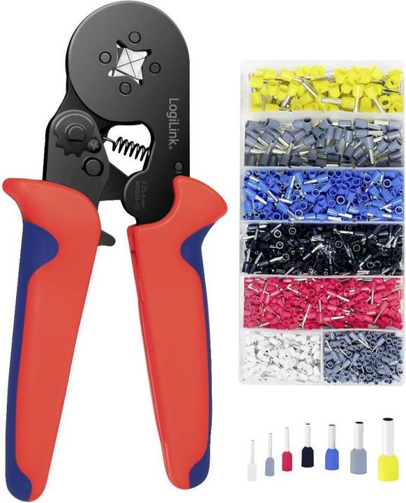 Actual product image LogiLink Wire end ferrule crimping pliers incl. 1200 wire end ferrules (180 mm)