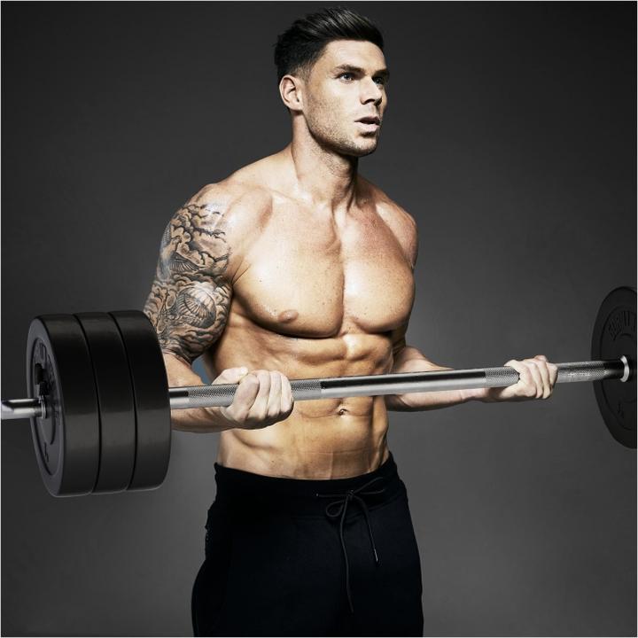 Immagine prodotto Gorilla Sports Set di bilancieri da panca per pesi in plastica 38kg-70kg