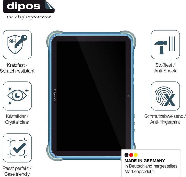 Actual product image Dipos Anti-Shock Screen Protector Clear (Krueger Matz FUN 1008)