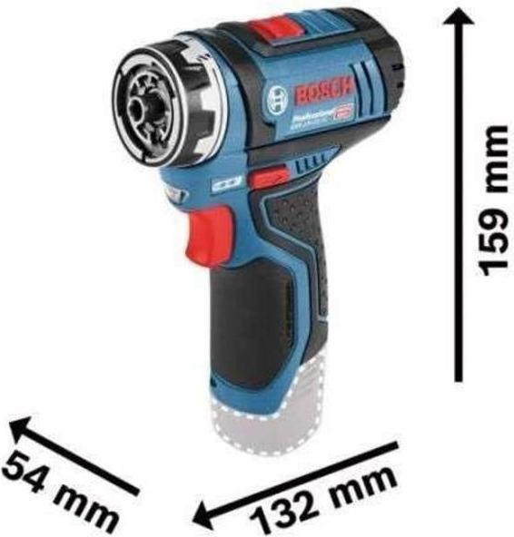 Produktbild Bosch Professional Akku-Bohrschrauber GSR 12V-15 FC(2x 2.0 Ah GAL 12V-40 GFA 12-B GFA 12-W GFA 12-E CC) (Akkubetrieb)