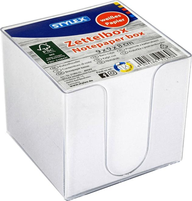 Stylex Scatola per appunti, carta bianca, FSC