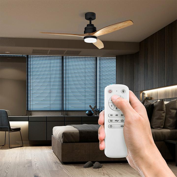 Immagine prodotto Ufesa Ventilatore Da Soffitto Nepal Inox/Rovere 132cm LED (50.40 dB)