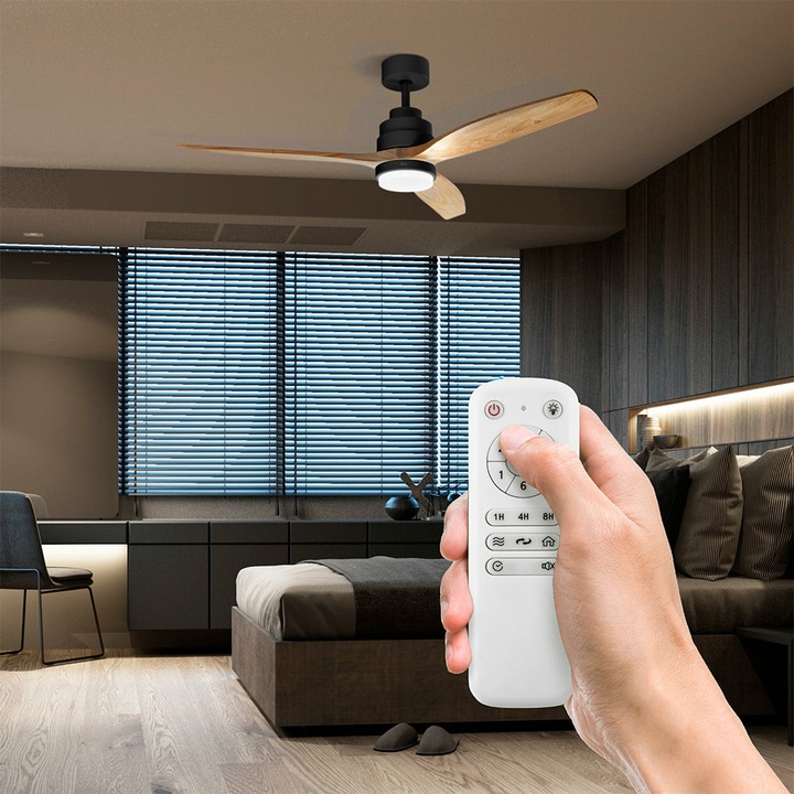 Produktbild Ufesa Nepal Ceiling Fan Inox/Oak 132cm LED (50.40 dB)