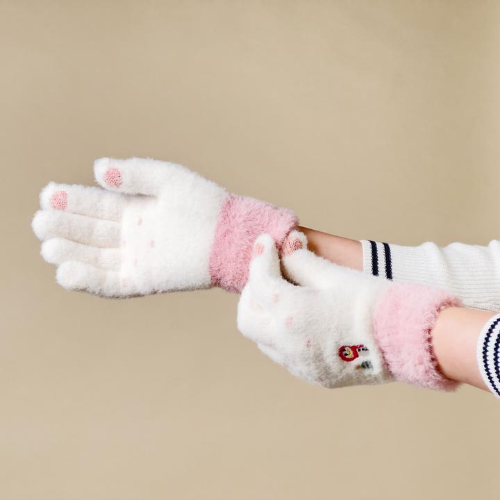 Produktbild Hurtel Schneemann-Winter-Touch-Handschuhe – weiss (One Size)