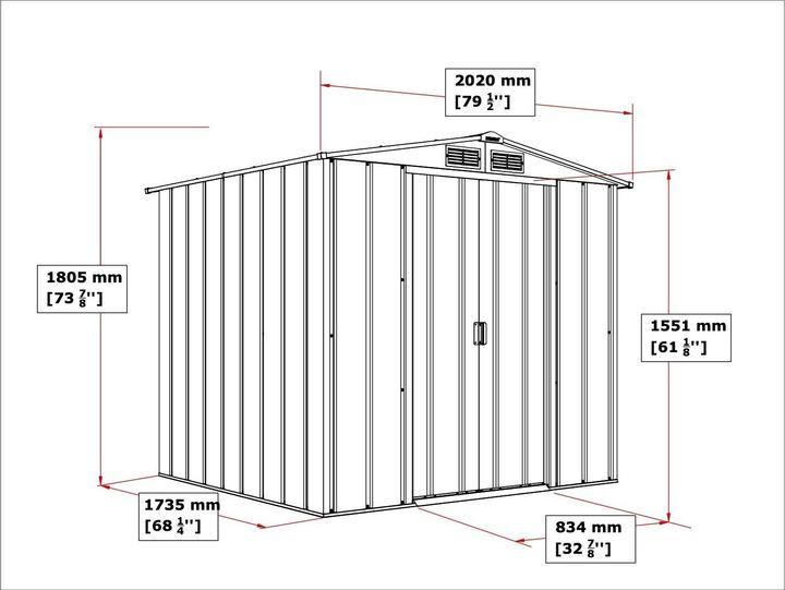 Produktbild Duramax Metall Gerätehaus 202x174 Gartenhaus