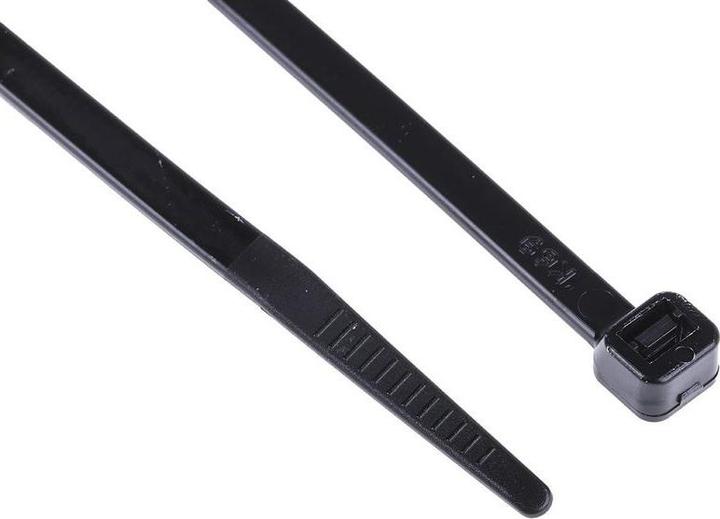 Immagine prodotto RS PRO Fascetta 190x4.8 Nero Resistente ai raggi UV (Fascette in plastica, 190 mm, 100 pz.)