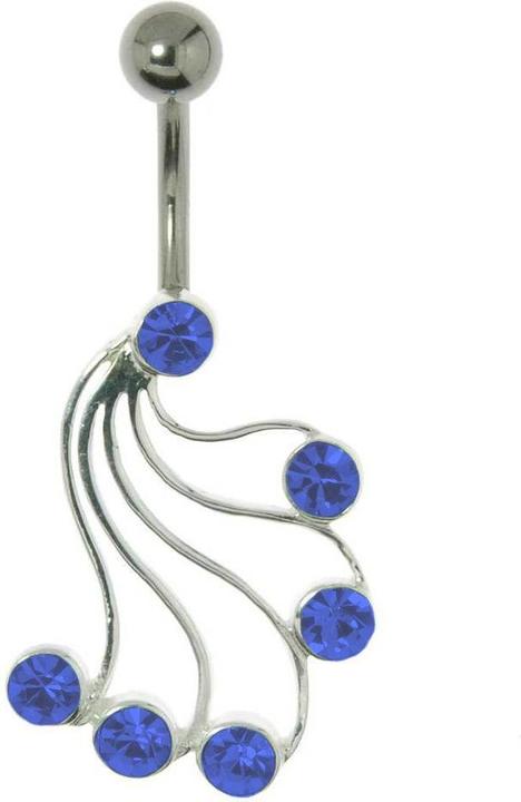Actual product image Bijouteria Bellypiercing (Surgical steel 316L, Crystal, Silver 925)