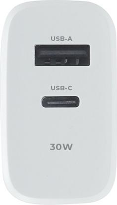 Produktbild Maxlife MXTC-10-30AC PD QC Ladegerät 1x USB-C 1x USB 30W weiss (30 W)
