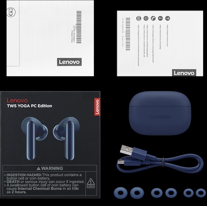 Produktbild Lenovo Yoga True Wireless Stereo Earbuds (ANC, 36 h, Kabellos)