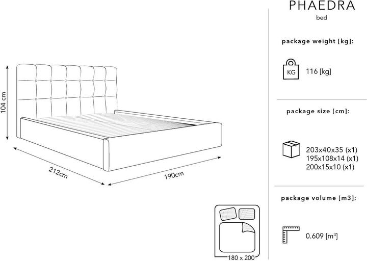 Image du produit Micadoni Phaedra (180 x 200 cm)