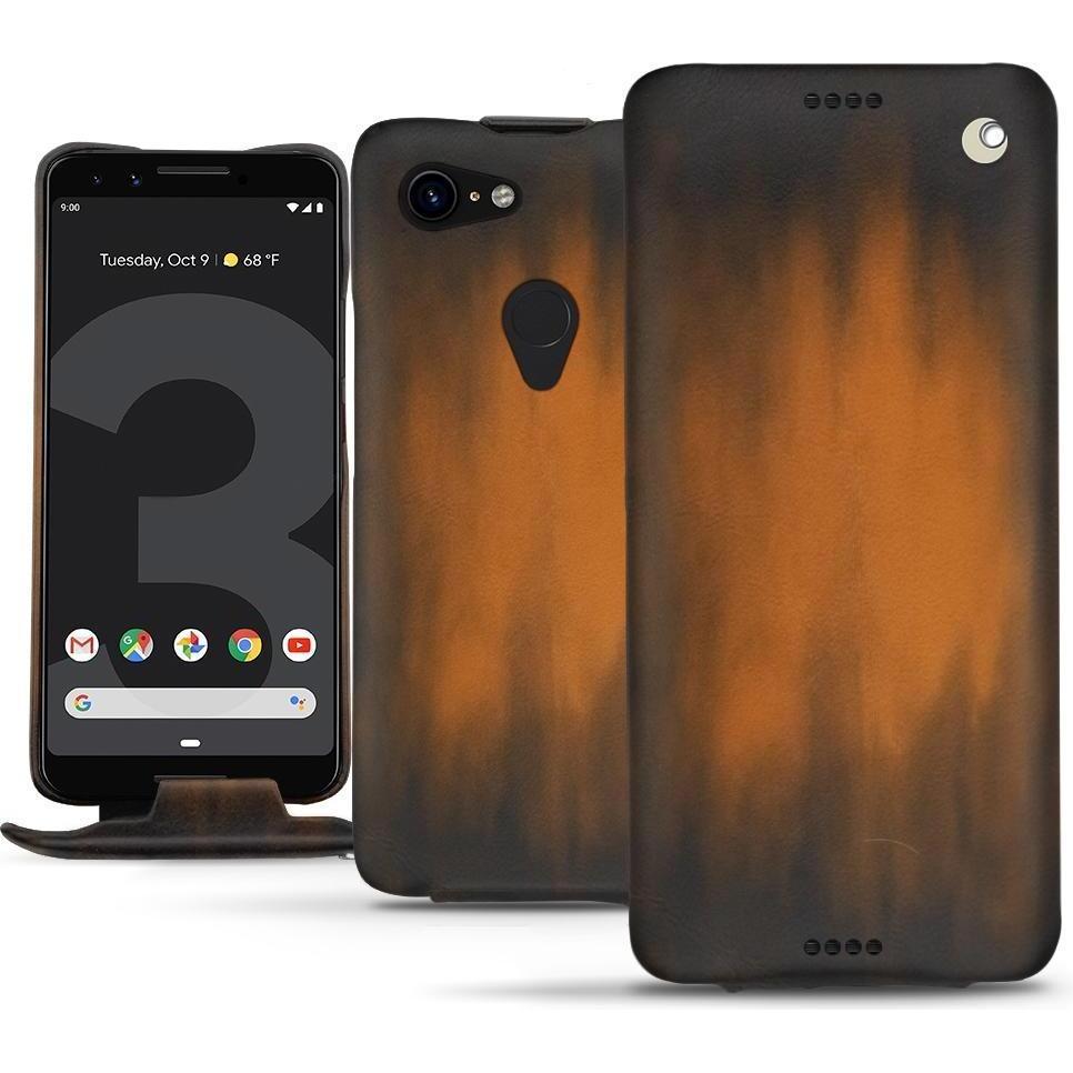 Thumbnail - Noreve Lederschutzhülle vertikal (Google Pixel 3), Smartphone Hülle, Braun