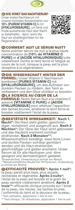 Nährwerte und Zutaten Garnier Bright Complete (30 ml)