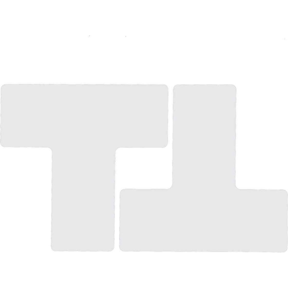 Brady, Etiketten, B-514, ToughStripe, Bodenmarkierung T-Form, Polyester, Weiss, 76,2 x 203,2mm (1 VE = 20 Stück