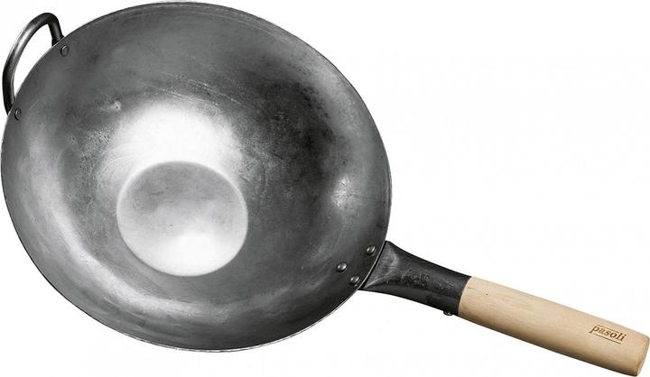 Actual product image Pasoli Handgehämmerter Wok (30 cm, Wok, Carbon steel, Steel)