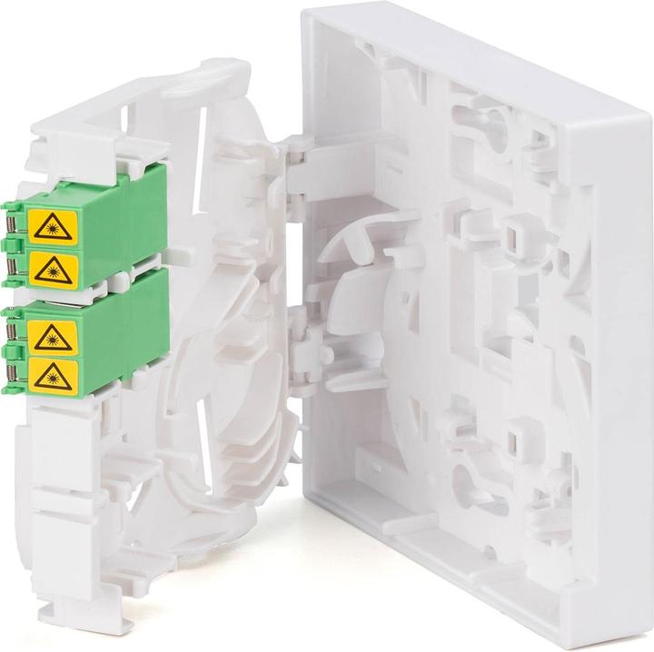 Produktbild Digitus FTTH Gehäuse mit 2x LC (APC) DX Adapter Wand und DIN-Schienenmontage