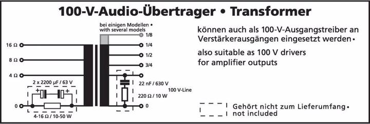 Produktbild Monacor Leistungs-Audio-Transformator 10Wrms