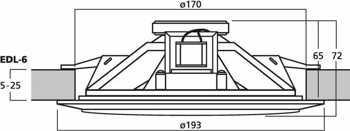 Image du produit Monacor Haut-parleur encastré au plafond ELA, 6Z, 8W (1 pièce)