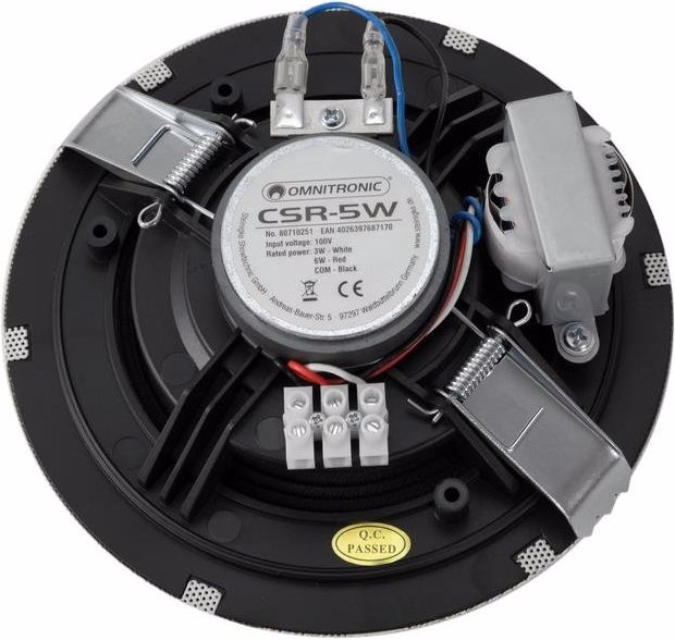 Image du produit Omnitronic CSR-5W Haut-parleur de plafond blanc (1 pièce)