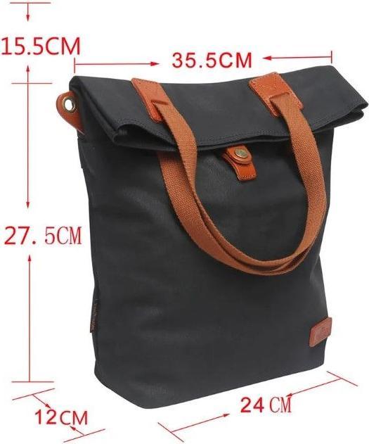 Produktbild Tourbon Wasserabweisende Canvas Velo Gepäckträgertasche & Umhängetasche (12 l, Gepäckträgertasche)