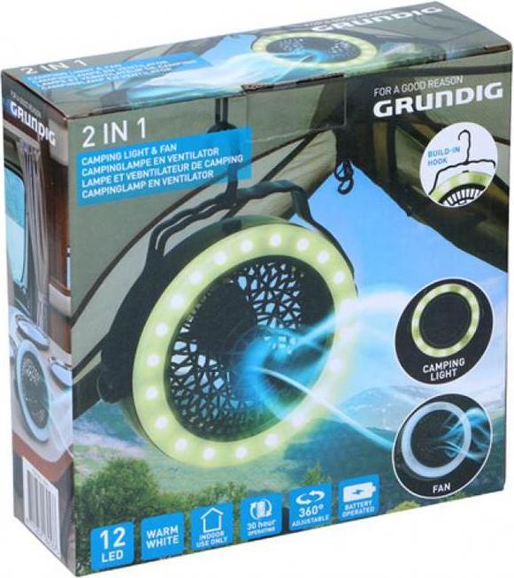Produktbild Grundig Campinglampe und Ventilator