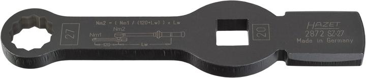 Produktbild HAZET Schlag-Ringschlüssel ∙ Doppelsechskant ∙ mit 2 Schlagflächen 2872SZ-27 ∙ Vierkant20 mm (3/4 Z… (27 mm)