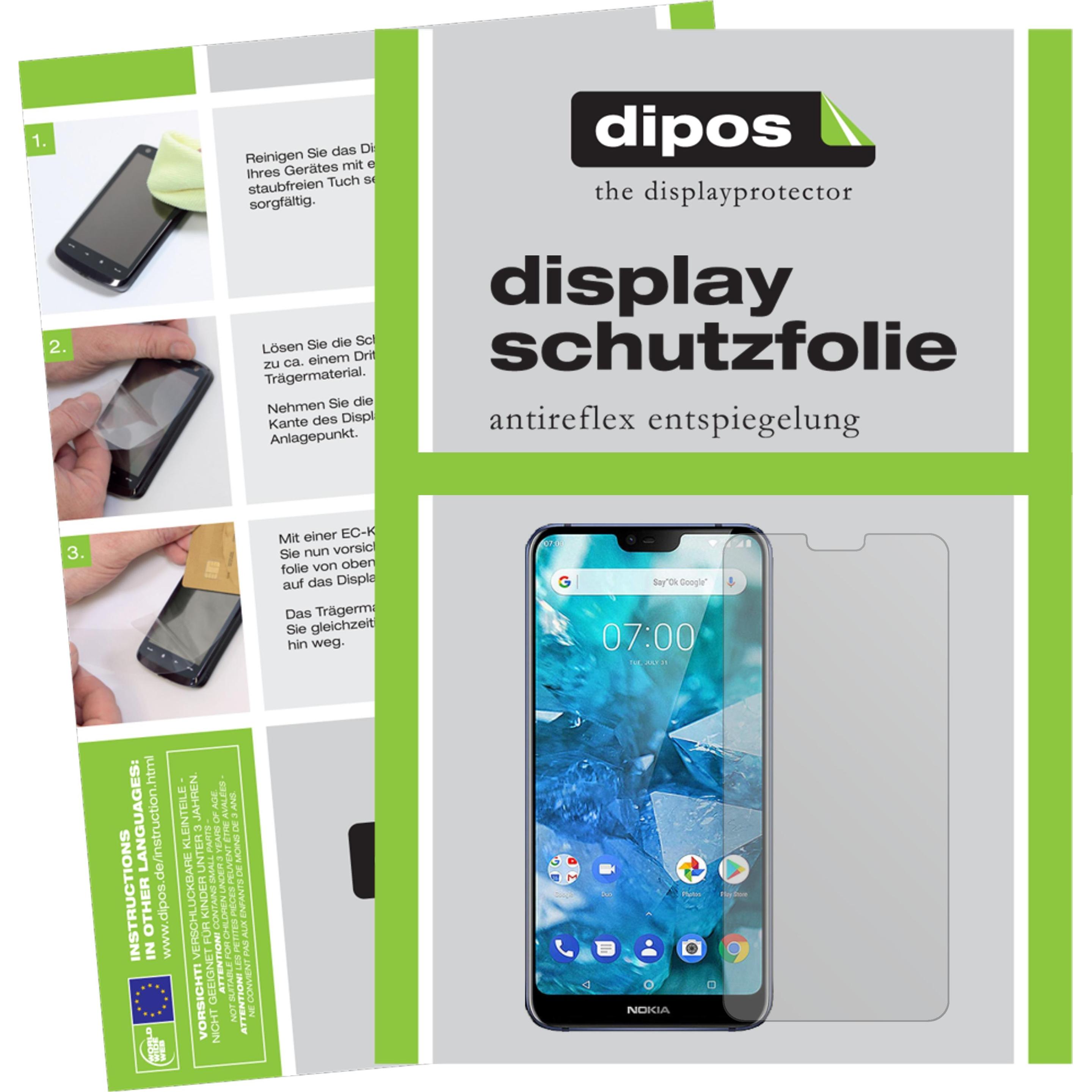 Dipos Displayschutzfolie Antireflex (6 Stück, Nokia 7.1 Plus), Smartphone Schutzfolie, Transparent