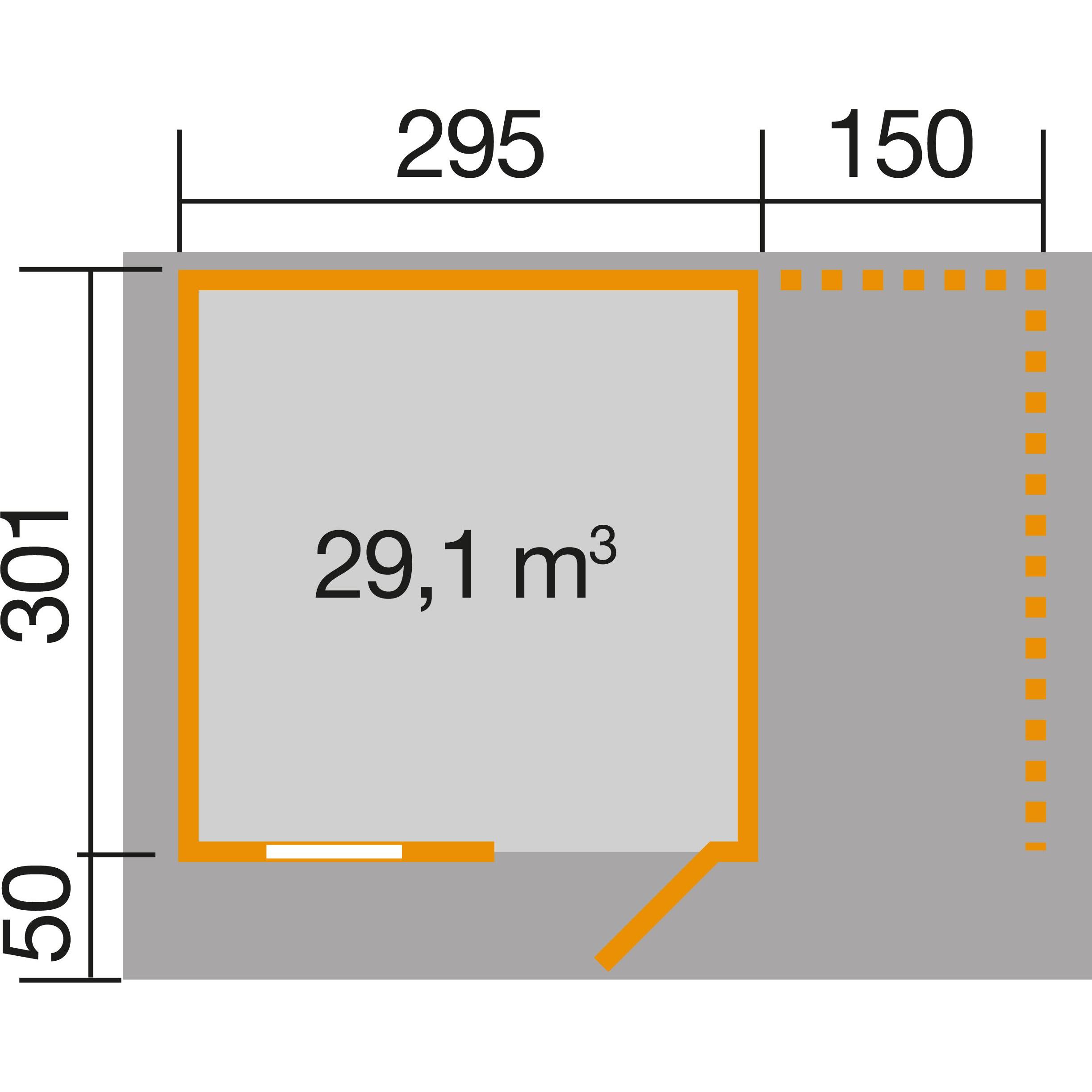 Thumbnail - Weka Holzbau, Gartenhaus + Gartenschrank, 170 A Gr.3