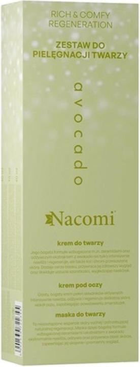 Nacomi Nacomiset Face Care Avocado Cream 40ml, Face Mask 40ml, Eye Cream 15ml (40 ml)