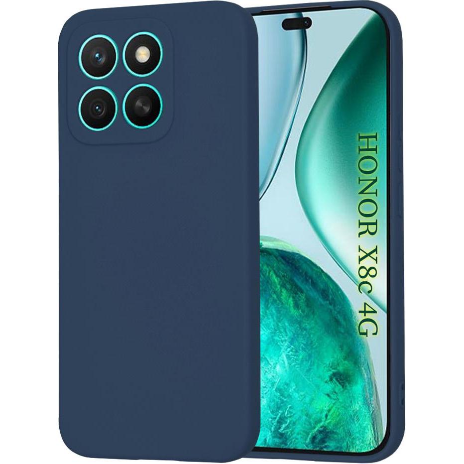 Techsuit - SoftFlex - Honor X8c - Navy Blue (Honor X8), Cover smartphone, Blu