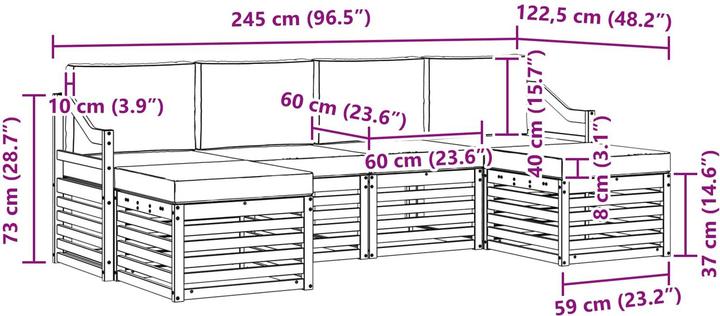 Produktbild vidaXL Outdoor-Sofa