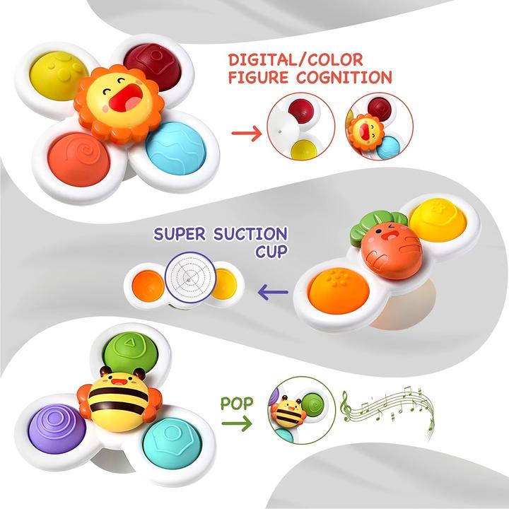 Image du produit Activity Board Lot de 3 spinners à ventouse