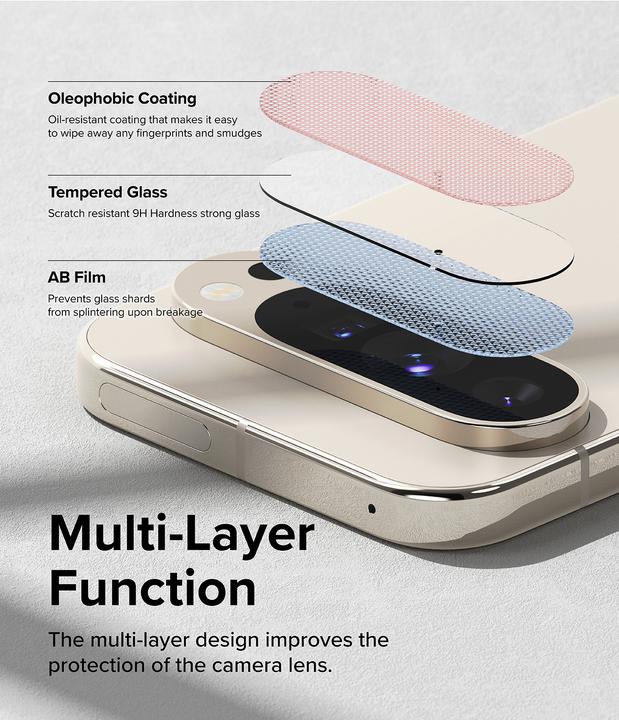 Image du produit Ringke Screen Protector for Pixel 9 Pro CAMERA PROTECTOR GLASS 3pack (3 pcs, Google Pixel 9 Pro)