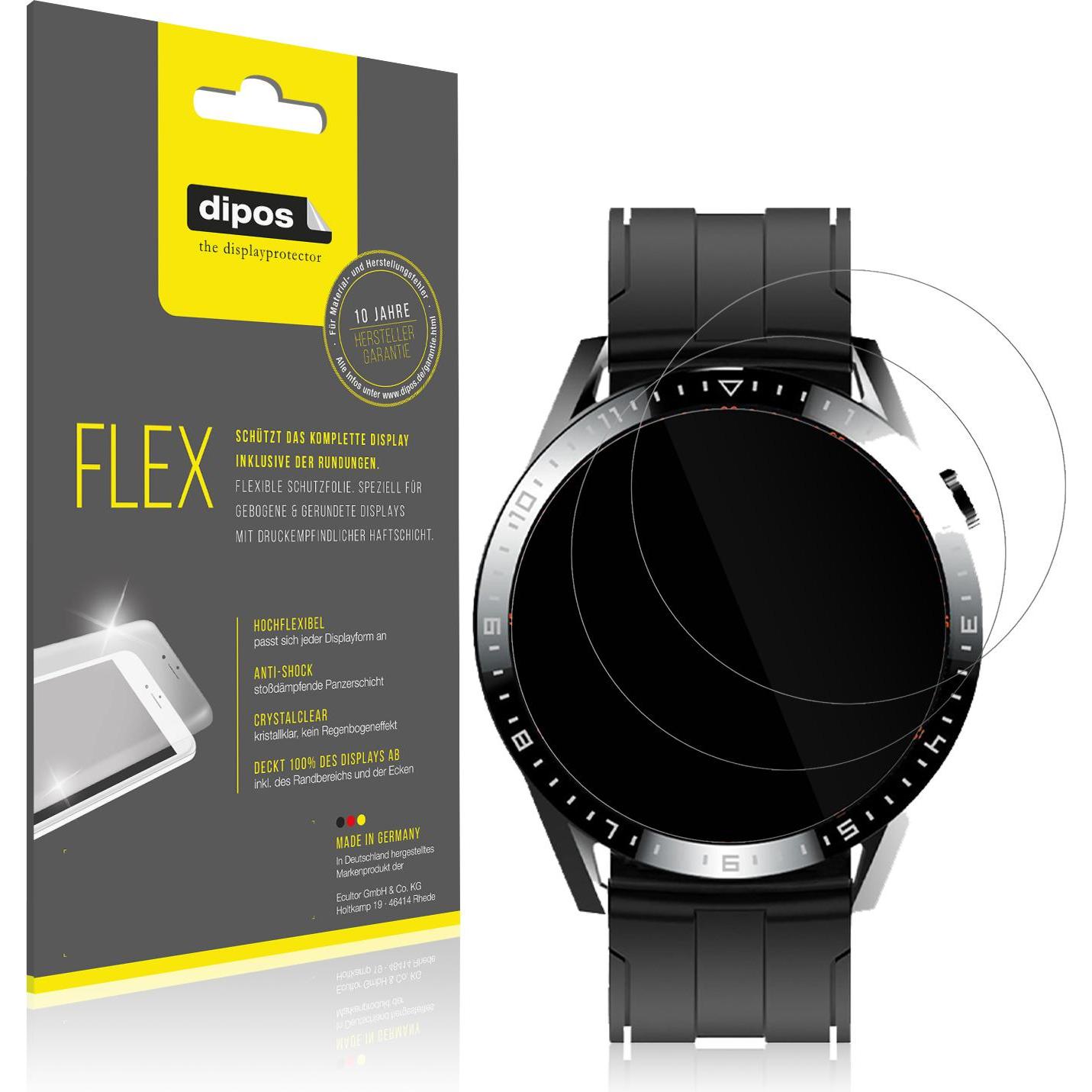 Dipos 3D Full Cover Schutzfolie, Smartwatch Schutzfolie, Transparent