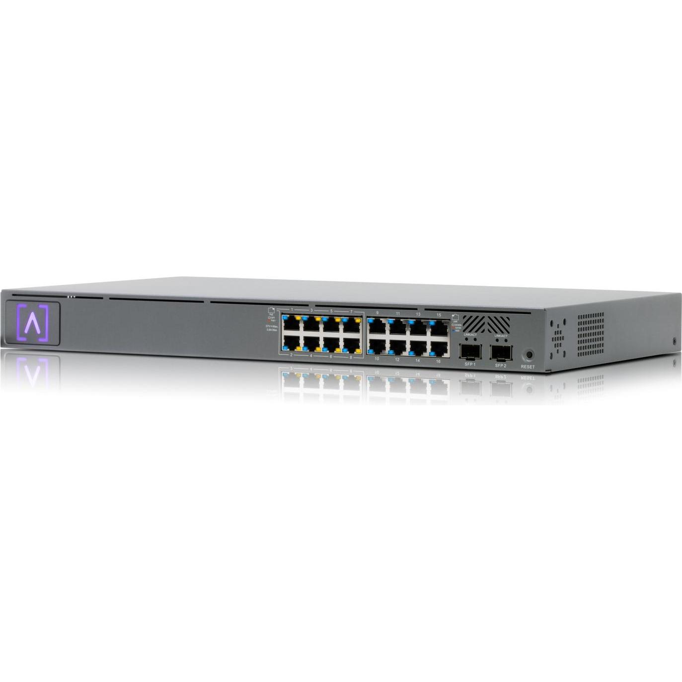 Alta Labs Switch 16-poort PoE Switch 16-poort PoE (16 Ports), Netzwerk Switch, Grau