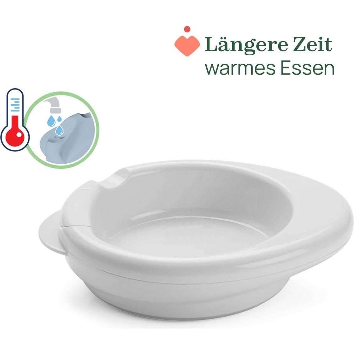 Chicco Grau Kindergeschirr + Kinderbesteck, Heizplatte 6M+