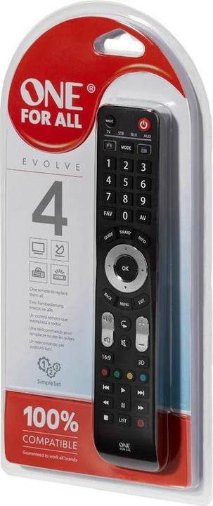 Produktbild One for All Evolve 4 (Universal Fernbedienung, Infrarot)