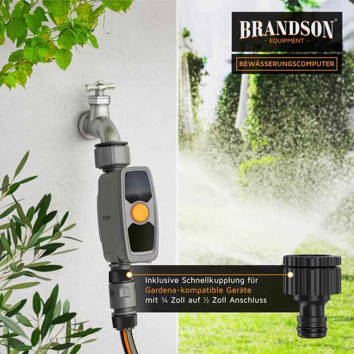 Actual product image Brandson Bewässerungssteuerung, Bewässerungsuhr, automatische Bewässerung, mit Wifi Verbindungssteckdose, App (Irrigation computer)