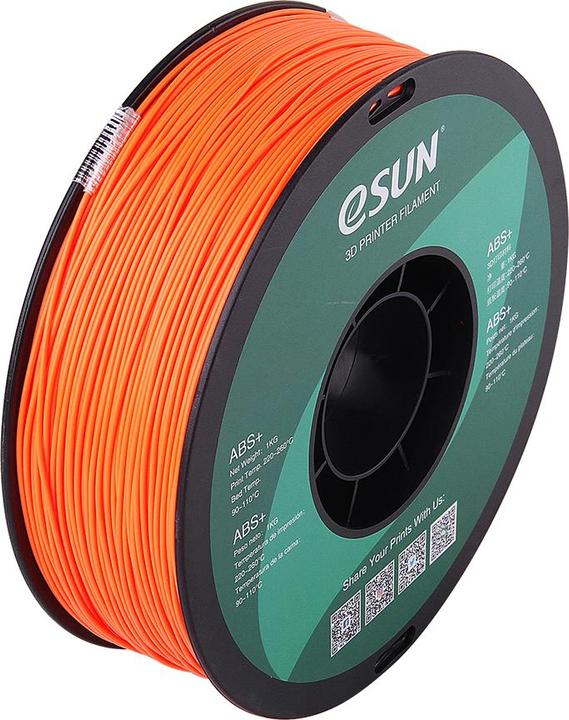 Produktbild eSUN ABS+ 1,75mm Orange 1kg 3D Filament (ABS, 1.75 mm, 1000 g, Orange)