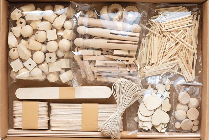 Actual product image Folia Craft box Wood 596tlg.