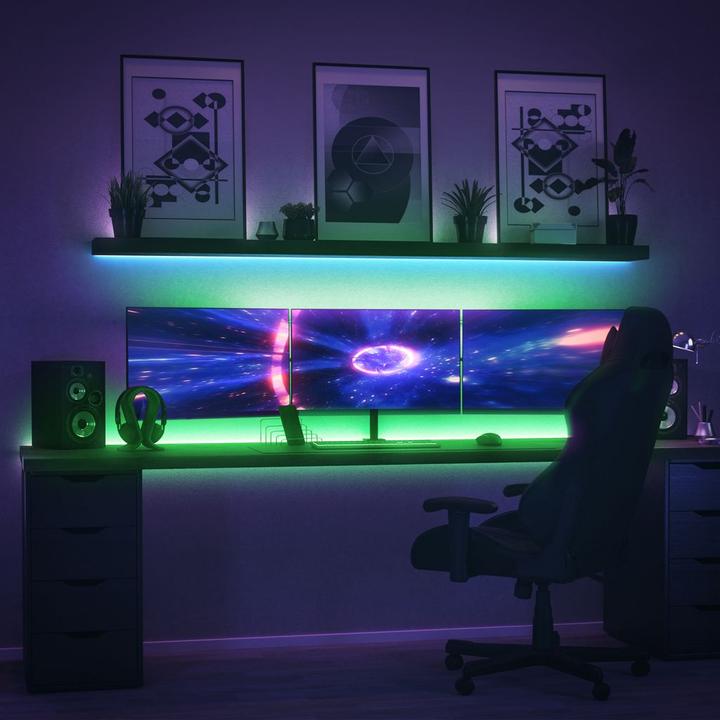 Actual product image B.K.Licht LED flex strip, white, 150xRGB-LED/0.16W (4.80 cm, Indoor)