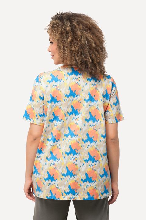 Produktbild Ulla Popken T-Shirt, Zierfalten, A-Linie, V-Ausschnitt, Halbarm (56)