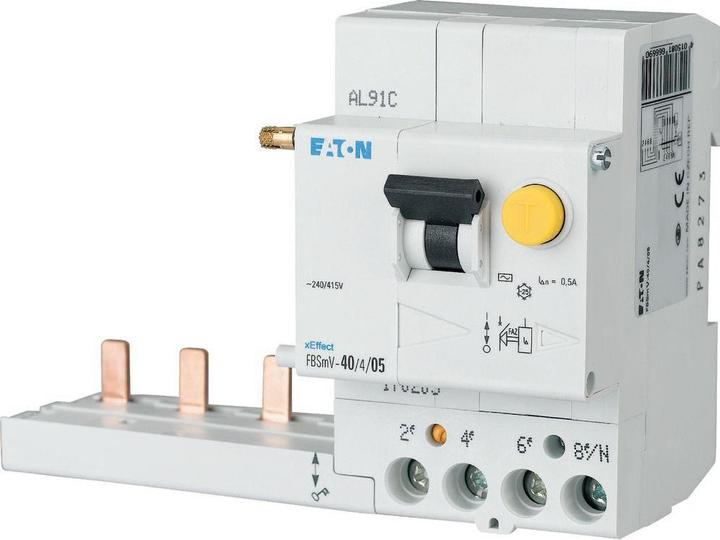 Actual product image Eaton RCD trip block for FAZ, 40A, 4p, 30mA, 170227