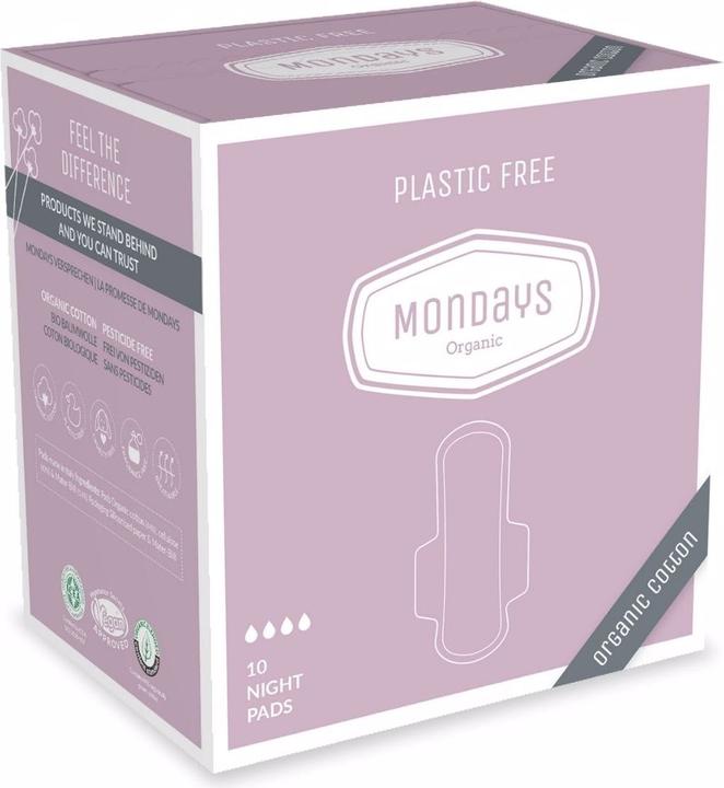 Actual product image Organic Mondays Organic pads with wings (10 x)