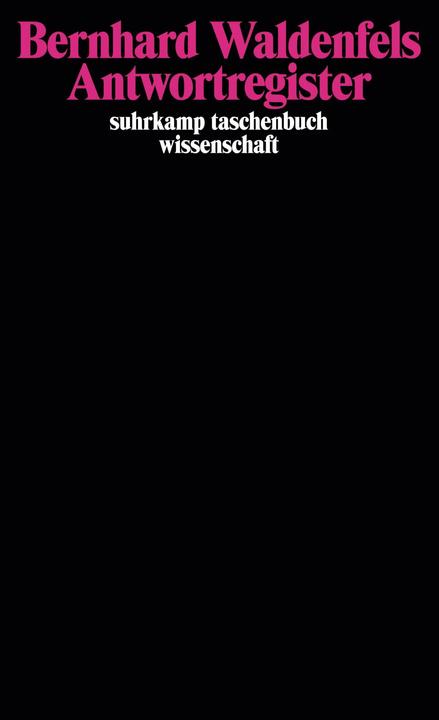 Produktbild Antwortregister (Deutsch, Bernhard Waldenfels, 2007)