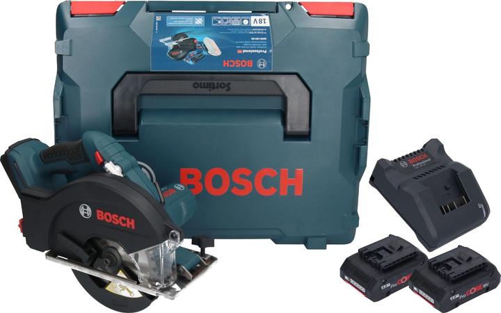 Produktbild Bosch Professional Bosch GKM 18V-50 Professional Akku Metall Handkreissäge 18 V 136 mm Brushless + 2x ProCORE Akku 4,0