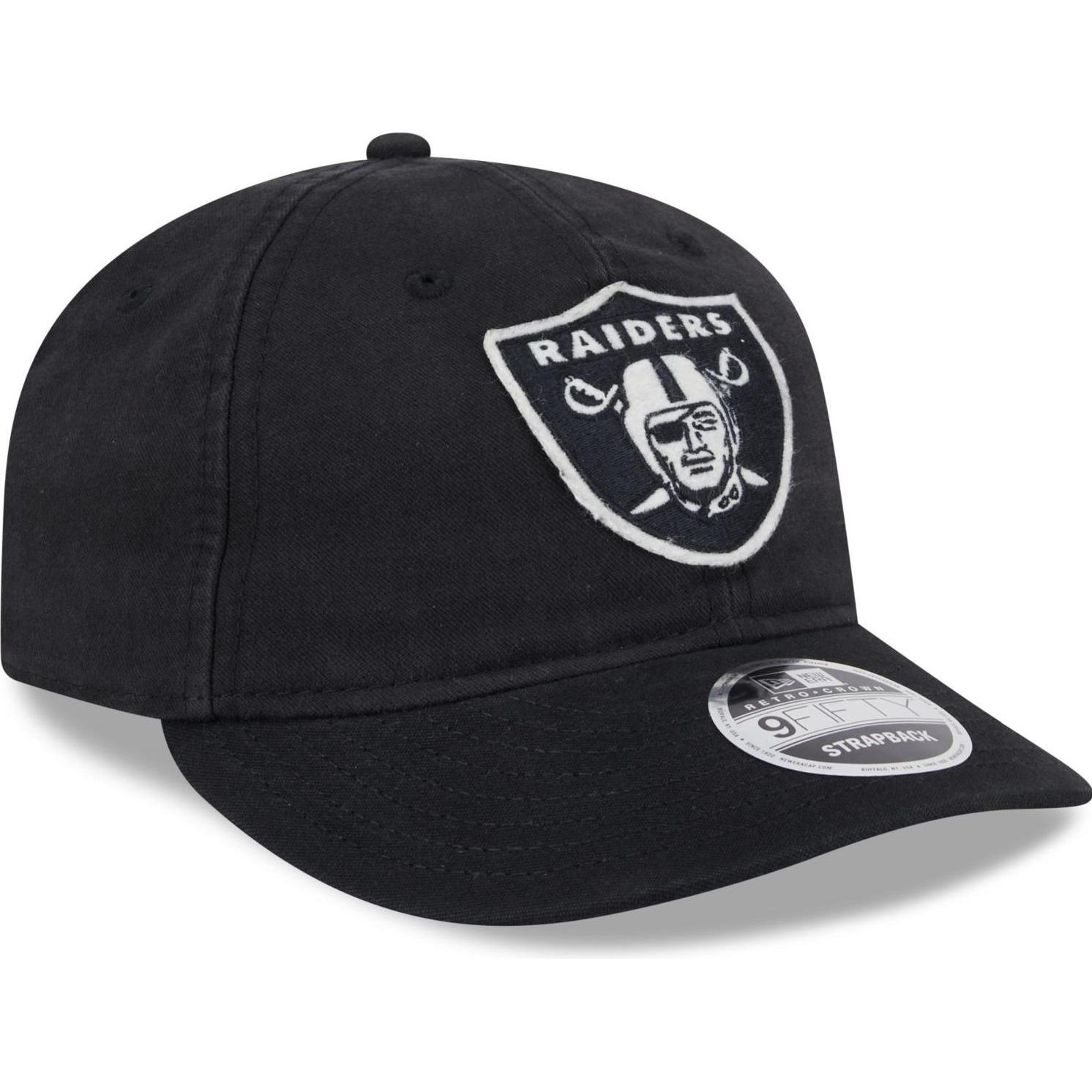Thumbnail - New Era, Herren, Cap, 9Fifty Retro Crown Cap Felt Logo Las Vegas Raiders, Schwarz
