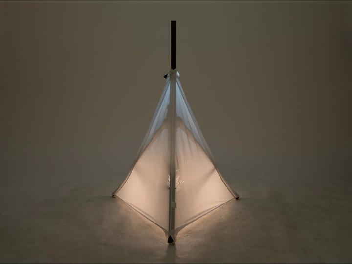 Actual product image Europalms Tripod sail white three sides